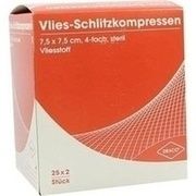Dr. Ausbüttel SCHLITZKOMPRESSEN VLIES 7,5X7,5CM 4FACH STERIL