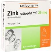 Ratiopharm ZINK 25MG, 20 Brausetbl. (N1)