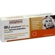 Ratiopharm IBU-ratiopharm 200 AKUT, 20 Filmtbl. (N2) 200 mg