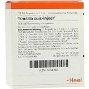 Biologische Heilmittel Heel TONSILLA SUIS INJEELE, 10 St.