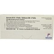 Weleda AURUM D10 3T. STIBIUM D8 2T. AMPULLEN