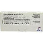 Weleda BETONICA D 3/ ROSMARINUS D3 AMP., 8 x 1 ml
