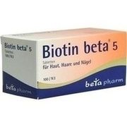 betapharm Arzneimittel BIOTIN BETA 5, 100 Tbl. (N3) betapharm Arzneimittel BIOTIN BETA 5, 100 Tbl. (N3)