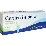 betapharm Arzneimittel CETIRIZIN BETA, 20 Filmtbl. (N1) betapharm Arzneimittel CETIRIZIN BETA, 20 Filmtbl. (N1)