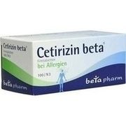 betapharm Arzneimittel CETIRIZIN BETA, 100 Filmtbl. (N3) betapharm Arzneimittel CETIRIZIN BETA, 100 Filmtbl. (N3)