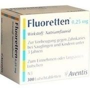 Zentiva FLUORETTEN 0.25MG, 300 Lutschtbl. (N3) 0,25 mg