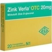 Verla-Pharm Arzneimittel ZINK VERLA OTC 20 MG FILMTABLETTEN, 20 St.