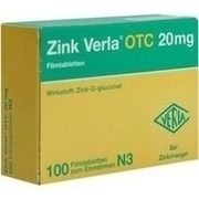 Verla-Pharm Arzneimittel ZINK VERLA OTC 20 MG FILMTABLETTEN, 100 St.