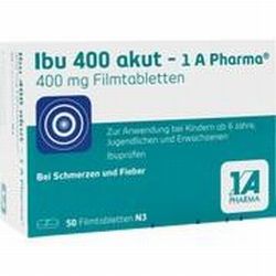 1A Pharma IBU 400 AKUT FILMTABLETTEN, 50 St. 1A Pharma IBU 400 AKUT FILMTABLETTEN, 50 St.