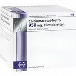 Medice Arzneimittel Pütter CALCIUMACETAT-NEFRO, 200 Filmtbl. (N3) 950 mg