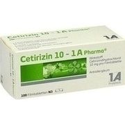 1A Pharma CETIRIZIN 10 - 1 A PHARMA, 100 Filmtbl. (N3) 1A Pharma CETIRIZIN 10 - 1 A PHARMA, 100 Filmtbl. (N3)