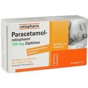 Ratiopharm PARACETAMOL-ratiopharm 125, 10 Zäpf. (N1) 125 mg f. S