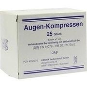 KERMA Verbandstoff AUGENKOMPRESSEN UNSTERIL 5,8X7CM, 25 St.