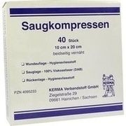 KERMA Verbandstoff SAUGKOMPRESSEN UNSTERIL 10 CM X, 20 cm