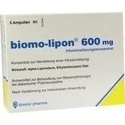biomo pharma BIOMO LIPON 600MG, 10 Amp. (N2)