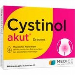 Medice Arzneimittel Pütter CYSTINOL AKUT DRAGEES, 60 Drg. (N1) Medice Arzneimittel Pütter CYSTINOL AKUT DRAGEES, 60 Drg. (N1)