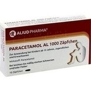ALIUD Pharma PARACETAMOL AL 1000, 10 Zäpf. (N1) 1000 mg