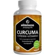 Vitamaze Curcuma hochdosiert + Piperin + Vitamin C 120 Kapseln