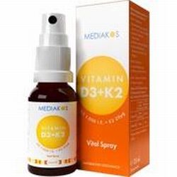 Mediakos Vitamin D3 + K2 1.000 I.E. + 20 µg Vital Spray 20 ml