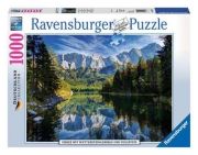 Ravensburger Eibsee mit Wettersteingebirge und Zugspitze