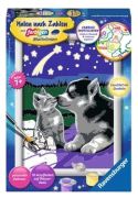 Ravensburger Malen nach Zahlen Hund und Katze