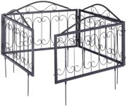 Relaxdays Beetzaun Metall 4er Set GOTH Ornamente (10020696)