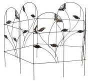 Relaxdays Beetzaun Schmetterling Design 15-tlg. (10034717)
