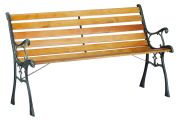 Relaxdays Gartenbank mit Gusseisenrahmen (10026118)