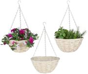 Relaxdays Geflochtene Blumenampel im 3er Set (10037661)