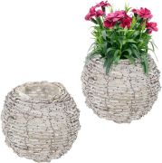 Relaxdays Runder Blumentopf im 2er Set (10042570) Relaxdays Runder Blumentopf im 2er Set (10042570)