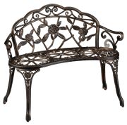 Relaxdays Vintage Gartenbank Rosen (10030922)