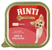 Rinti Gold Mini Rind & Perlhuhn 48 x 100 g