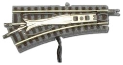 Rokuhan 7297022 Elektrische Weiche links R127-26° Rokuhan 7297022 Elektrische Weiche links R127-26°