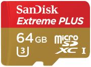 SanDisk Extreme Plus microSDXC UHS-I U3 64GB (SDSQXSG-064G-GN6MA) SanDisk Extreme Plus microSDXC UHS-I U3 64GB (SDSQXSG-064G-GN6MA)