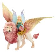 Schleich Elfe auf geflügeltem Löwen (70714)