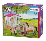 Schleich Pferdebox mit Arabern und Pferdepflegerin (42369)