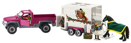 Schleich Pick-up mit Pferdeanhänger (42346)