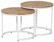 Siena Garden Baros Beistelltisch Ø 50 x 46 cm + Ø 50 x 41 cm