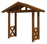 Skan Holz Vordach Stralsund Typ 4 (Farblich behandelt)