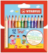 Stabilo Dreikant-Buntstift Trio dick und kurz 12er Stabilo Dreikant-Buntstift Trio dick und kurz 12er