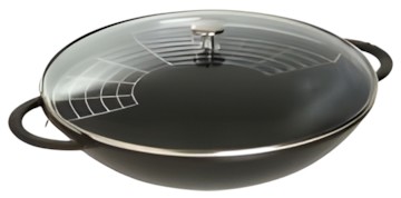 Staub Wok mit Glasdeckel 37 cm