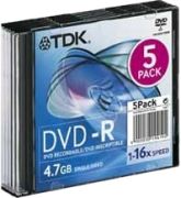 TDK DVD-R 4.7GB 16x Slimcase 10er Pack TDK DVD-R 4.7GB 16x Slimcase 10er Pack