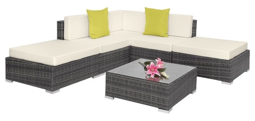 TecTake Paris Rattan Lounge mit Aluminiumgestell TecTake Paris Rattan Lounge mit Aluminiumgestell