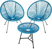 TecTake Santana 2 Gartenstühle + Tisch