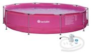 TecTake Swimming Pool mit Stahlrahmen und Filterpumpe  Ø 360 x 76 cm