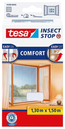 Tesa Insect Stop Fliegengitter Comfort Fenster 1,30 x 1,30 m Tesa Insect Stop Fliegengitter Comfort Fenster 1,30 x 1,30 m