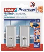 Tesa Powerstrips Haken Large Classic 2 kg chrom 2 Stk. Tesa Powerstrips Haken Large Classic 2 kg chrom 2 Stk.