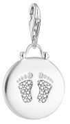 Thomas Sabo Charm-Anhänger Coin Baby Fußabdruck weiß (1692-051-14)