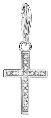 Thomas Sabo Charm-Anhänger Kreuz weiß (0049-051-14)