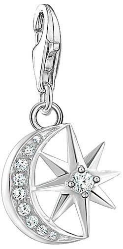 Thomas Sabo Charm-Anhänger Stern & Mond weiß (1794-051-14)